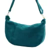 Luka 26-115 petrolkék női bőr válltáska 40 x 26 x 11 cm