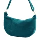 Luka 26-115 petrolkék női bőr válltáska 40 x 26 x 11 cm
