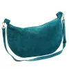 Luka 26-115 petrolkék női bőr válltáska 40 x 26 x 11 cm