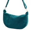 Luka 26-115 petrolkék női bőr válltáska 40 x 26 x 11 cm