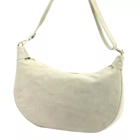   Luka 26-115 bézs női velúr bőr válltáska 40 x 26 x 11 cm