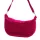 Luka 26-115 magenta női velúr bőr válltáska 40 x 26 x 11 cm