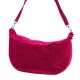 Luka 26-115 magenta női velúr bőr válltáska 40 x 26 x 11 cm