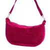Luka 26-115 magenta női velúr bőr válltáska 40 x 26 x 11 cm