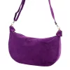 Luka 26-115 lila női velúr bőr válltáska 40 x 26 x 11 cm