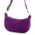 Luka 26-115 lila női velúr bőr válltáska 40 x 26 x 11 cm