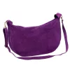 Luka 26-115 lila női velúr bőr válltáska 40 x 26 x 11 cm