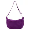 Luka 26-115 lila női velúr bőr válltáska 40 x 26 x 11 cm