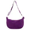 Luka 26-115 lila női velúr bőr válltáska 40 x 26 x 11 cm