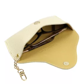   Florence BRE-10 bézs női marhabőr kiegészítő 18 x 7 x 4 cm