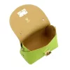 Luka 26-106 D neon zöld női bőr kézitáska, válltáska 19 x 13 x 9 cm