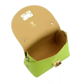   Luka 26-106 D neon zöld női bőr kézitáska, válltáska 19 x 13 x 9 cm