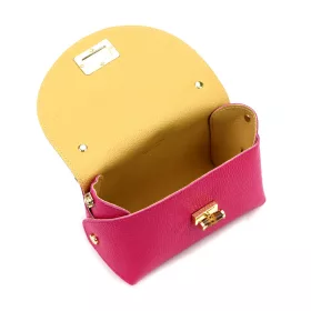   Luka 26-106 D magenta női bőr kézitáska, válltáska 19 x 13 x 9 cm
