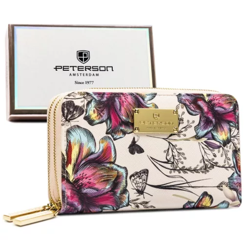 Peterson PTN 007-F8 mintás női rostbőr pénztárca