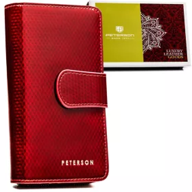   Peterson PTN 76116-SBR piros női bőr pénztárca 9.5 x 16.5 x 3.5 cm