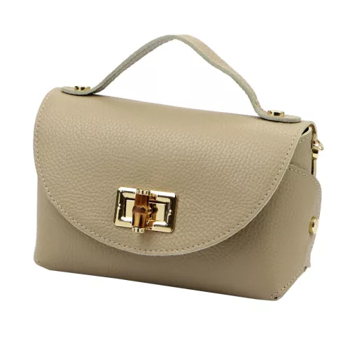Luka 26-106 DOLLARO taupe női bőr kézitáska 19 x 13 x 9 cm