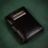 Peterson PTN SET-M-1542L-KCS fekete férfi marhabőr pénztárca