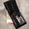 Peterson PTN SET-M-N994-GVT fekete férfi marhabőr pénztárca