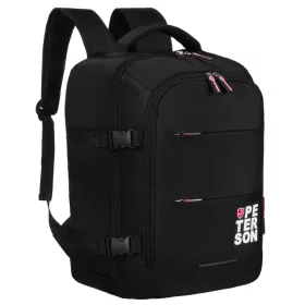   Peterson PTN PLG-01-D fekete-piros férfi poliészter hátizsák