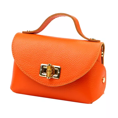 Luka 26-106 DOLLARO narancs női bőr kézitáska 19 x 13 x 9 cm