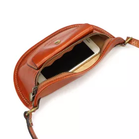   Florence 79 konyak női bőr oldaltáska, crossbody 21 x 11 x 7 cm