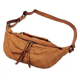   VS 022 konyak női bőr oldaltáska, crossbody 39 x 20 x 11 cm