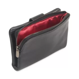   VerMari VER LW-18 fekete női bőr pénztárca 14 × 9 × 2,5 cm