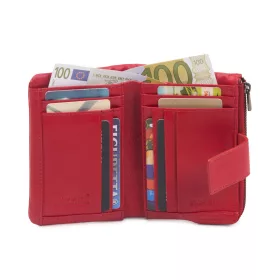   VerMari VER LW-18 piros női bőr pénztárca 14 × 9 × 2,5 cm