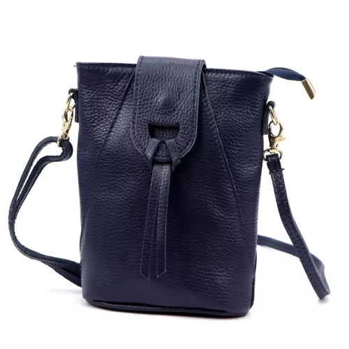 Luka 26-101 DOLLARO navy női bőr kézitáska 16 x 21 x 6.5 cm