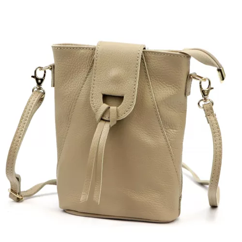 Luka 26-101 DOLLARO taupe női bőr kézitáska 16 x 21 x 6.5 cm