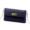 Luka 25-001 DOLLARO navy női bőr kézitáska 22 x 12.5 x 6 cm