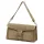 Luka 26-126 taupe női velúr bőr bőr kézitáska, válltáska 26.5 x 14.5 x 10 cm