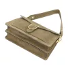Luka 26-126 taupe női velúr bőr bőr kézitáska, válltáska 26.5 x 14.5 x 10 cm
