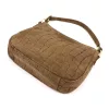 Luka 24-085 CROCO GOLD mogyoróbarna női bőr kézitáska, vállpánttal 31 x 23 x 8 cm