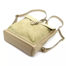   Luka 26-150 CROCO taupe női marhabőr hátizsák 29 x 32 x 12 cm