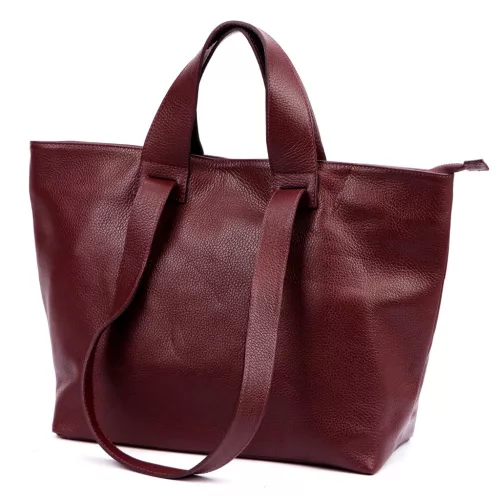 Luka 25-078 DOLLARO bordó női bőr kézitáska 43 x 30 x 17 cm