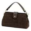 Luka 26-156 CROCO barna női bőr kézitáska 27 x 16 x 10 cm