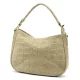 Luka 24-085 CROCO GOLD homokszínű női bőr kézitáska, vállpánttal 31 x 23 x 8 cm