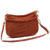 Luka 24-085 CROCO GOLD bordó női bőr kézitáska, vállpánttal 31 x 23 x 8 cm