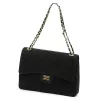 Camilla PREMIUM 10.017 MAXI fekete női velúr bőr bőr kézitáska, válltáska 32 x 20 cm