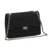 Camilla PREMIUM 10.017 MAXI fekete női velúr bőr bőr kézitáska, válltáska 32 x 20 cm