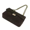 Camilla PREMIUM 10.017 MIDI barna női velúr bőr bőr kézitáska 28.5 x 17.5 x 10 cm