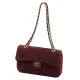 Camilla PREMIUM 10.017 MIDI bordó női velúr bőr bőr kézitáska 28.5 x 17.5 x 10 cm