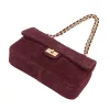 Camilla PREMIUM 10.017 MIDI bordó női velúr bőr bőr kézitáska 28.5 x 17.5 x 10 cm