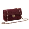Camilla PREMIUM 10.017 MIDI bordó női velúr bőr bőr kézitáska 28.5 x 17.5 x 10 cm