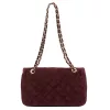 Camilla PREMIUM 10.017 MIDI bordó női velúr bőr bőr kézitáska 28.5 x 17.5 x 10 cm