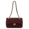 Camilla PREMIUM 10.017 MIDI bordó női velúr bőr bőr kézitáska 28.5 x 17.5 x 10 cm