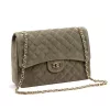 Camilla PREMIUM 10.017 MAXI mogyoróbarna női velúr bőr bőr kézitáska, válltáska 32 x 20 cm