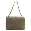 Camilla PREMIUM 10.017 MAXI mogyoróbarna női velúr bőr bőr kézitáska, válltáska 32 x 20 cm