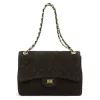 Camilla PREMIUM 10.017 MAXI barna női velúr bőr bőr kézitáska, válltáska 32 x 20 cm